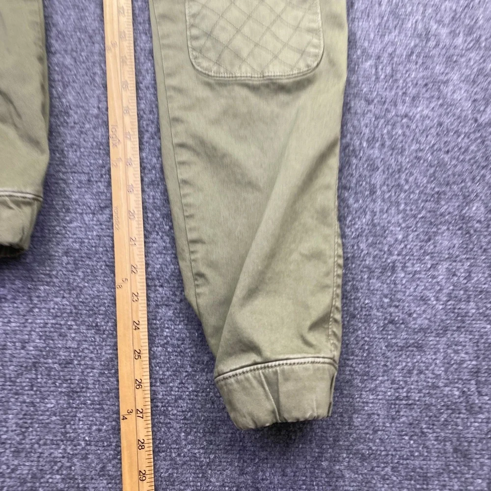 Abercrombie & Fitch Mens 33 Jogger Pants Olive Green Quilted Knee Patch Grunge